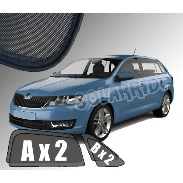 Solskjerm Skoda Rapid Spaceback (2012-2019) (4 stk)