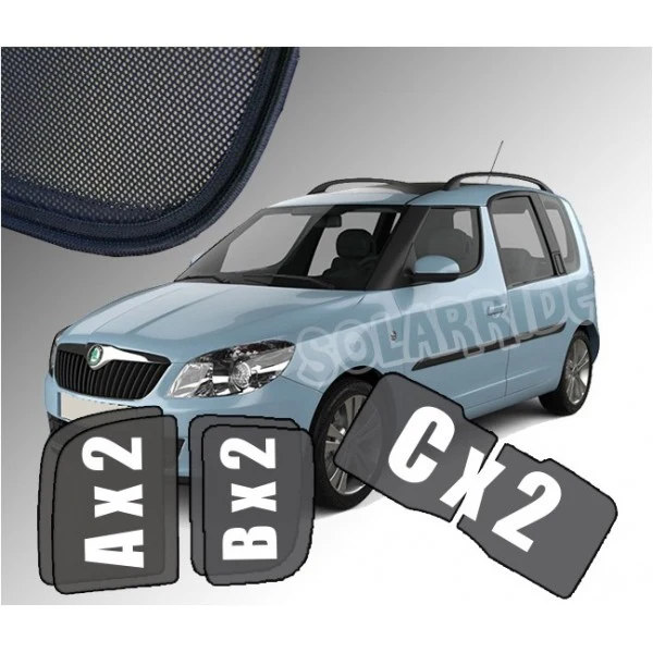 Solskjerm Skoda ROOMSTER (2006-2015) (6 stk)