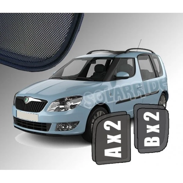 Solskjerm Skoda ROOMSTER (2006-2015) (4 stk)