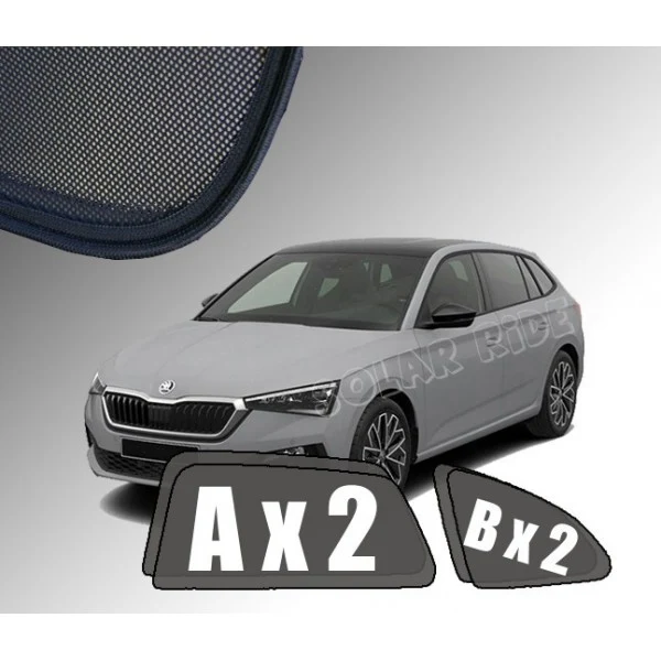 Solskjerm Skoda Scala (2019-) (4 stk)