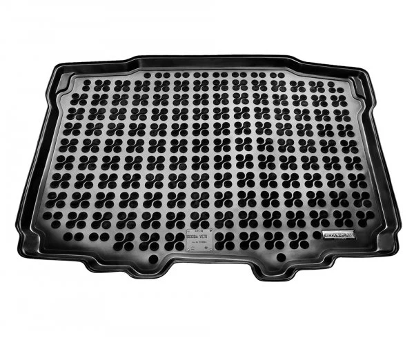 Bagasjeromsmatte Skoda YETI versjon med dekkreparasjonsett i bagasjeroms (2009-2017) – TPE - Gummi | Rezaw-Plast