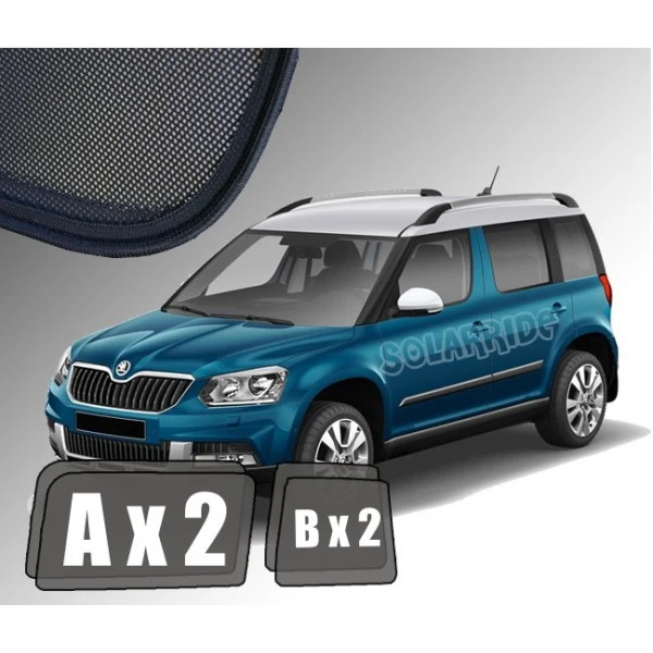 Solskjerm Skoda YETI (2009-2017) (4 stk)