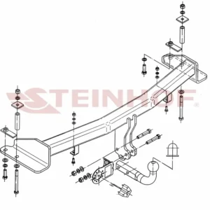 Tilhengerfeste Ssangyong Rexton (eksl. version parking sensors) (2006-2013) – fastmontert | Steinhof