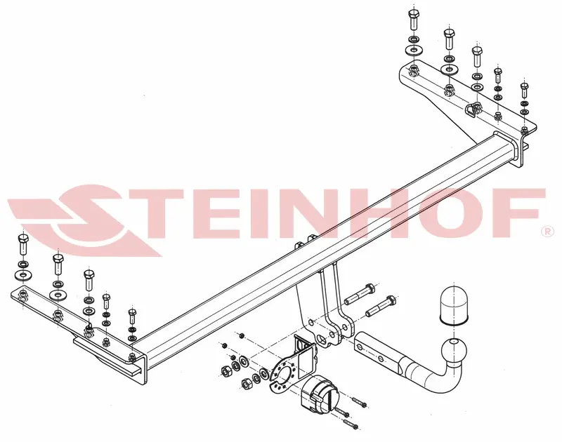Tilhengerfeste Subaru Legacy Outback (BE/BH) (1998-2004) – fastmontert | Steinhof