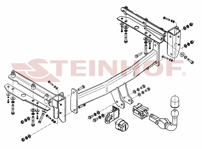 Tilhengerfeste Subaru Legacy Outback / Stasjonsvogn (BL/BP) (2003-2009) – avtagbart | Steinhof