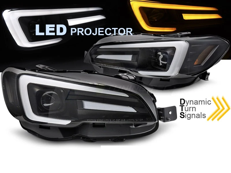 Frontlykter Subaru WRX (2014–2022) LED DRL Svart - LPSU16
