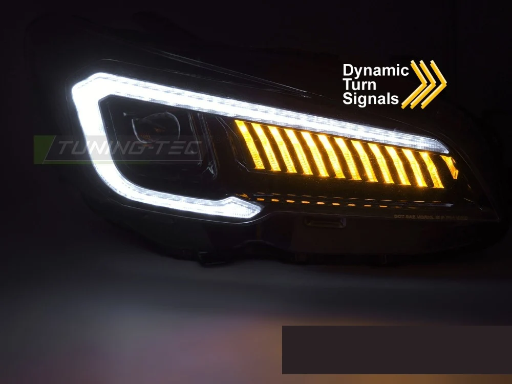 Frontlykter Subaru WRX (2014–2022) LED Tube Svart - LPSU24