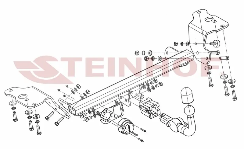 Tilhengerfeste Toyota Auris 3/5D (2007-2012) – avtagbart | Steinhof