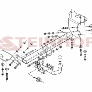 Tilhengerfeste Toyota Auris I 3/5D (2007-2012) – fastmontert | Steinhof
