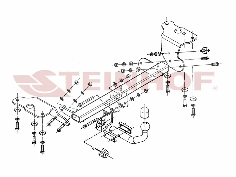 Tilhengerfeste Toyota Auris I 3/5D (2007-2012) – fastmontert | Steinhof