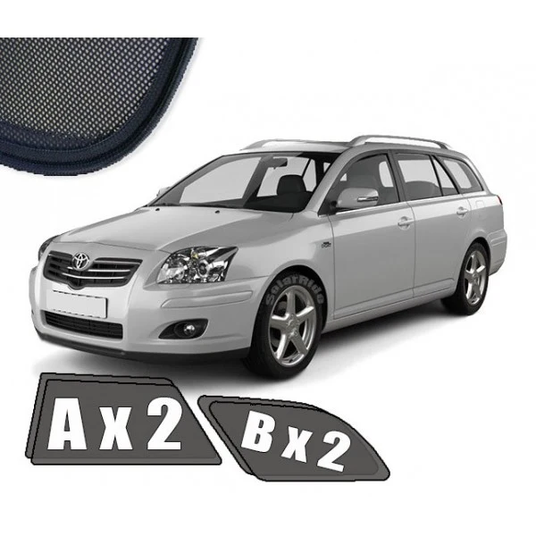 Solskjerm Toyota Avensis STV (T25) II (2003-2009) (4 stk)