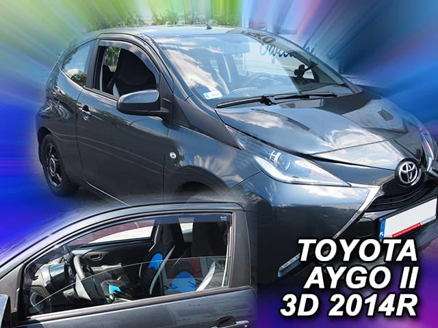 Vindavviser Toyota AYGO II 3-dørs 2014→ sett 2 stk. – PMMA Plexi | Heko