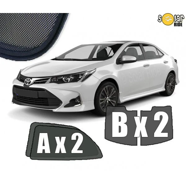 Solskjerm Toyota Corolla Sedan XI (2013-2019) (4 stk)