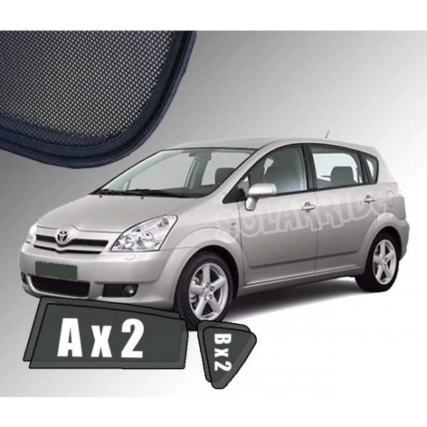 Solskjerm Toyota Corolla Verso II (2004-2009) (4 stk)