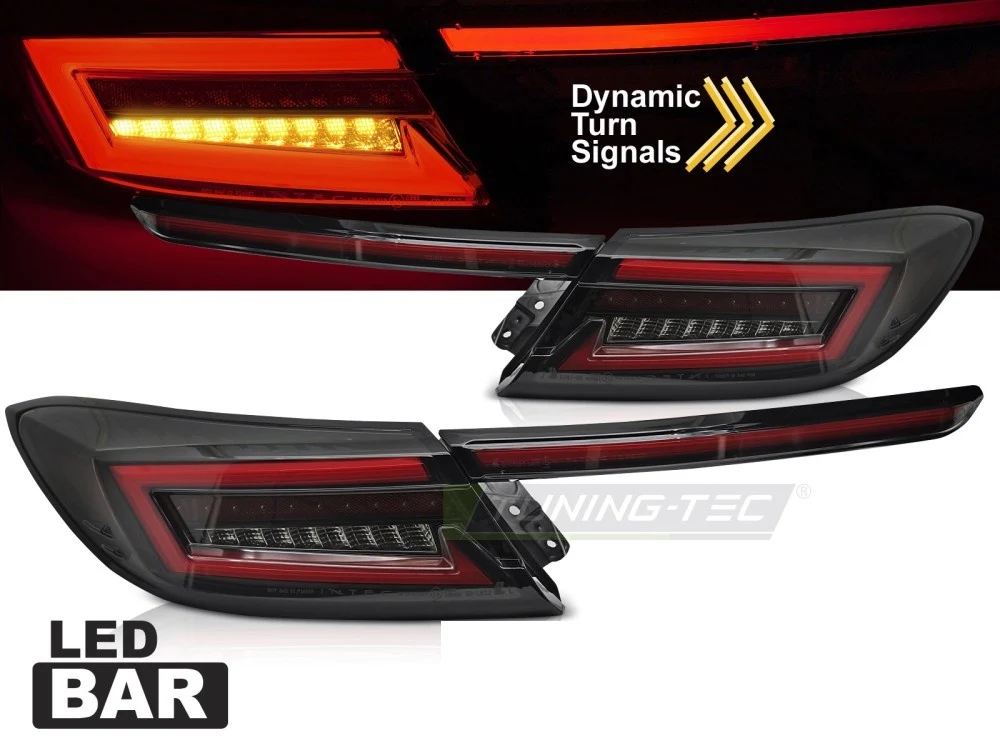 Baklykter Toyota GR86 (2021–) LED Bar Sekvensiell Smoke Svart - LDTO46