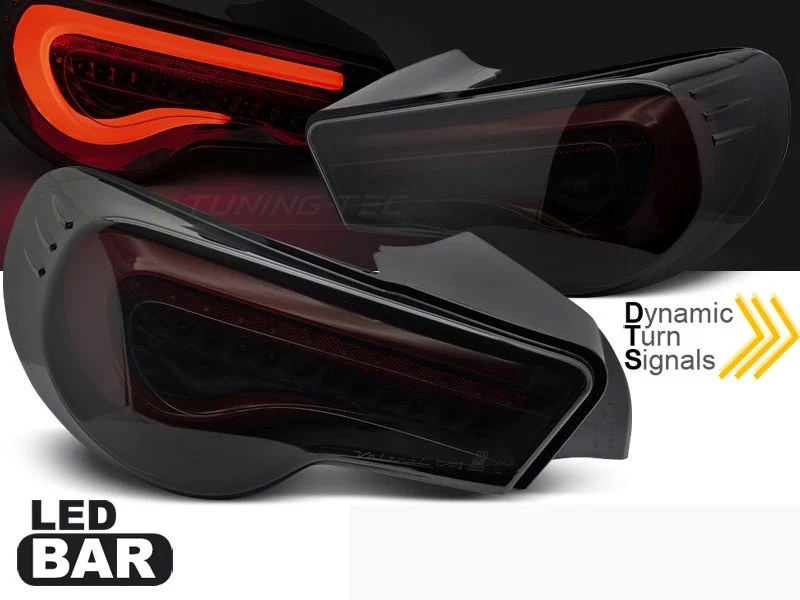 Baklykter Toyota GT86 (2012–2021) LED Bar Sekvensiell Smoke Svart - LDTO40