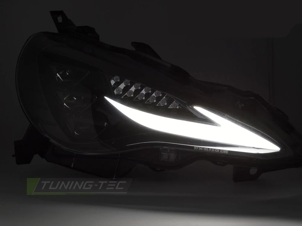 Frontlykter Toyota GT86 12–21, full LED sekvensiell DRL – LPT045