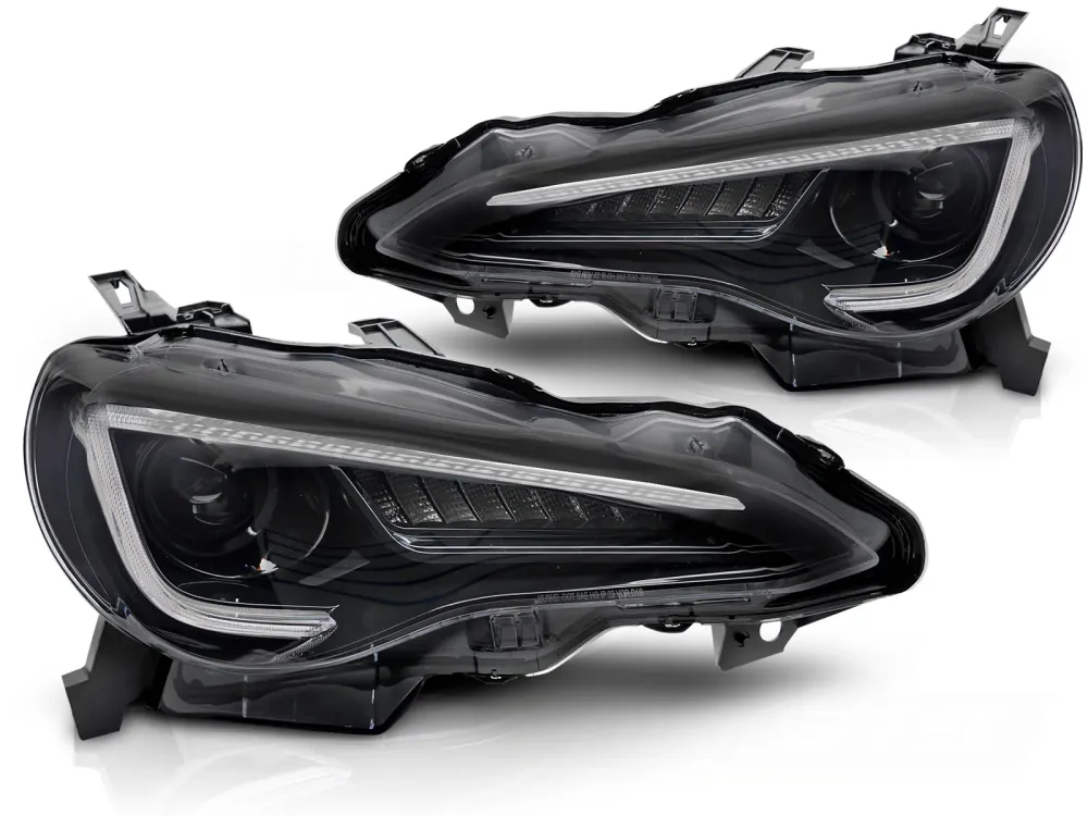 Frontlykter Toyota GT86 (2012–2021) Svart Tube LED DRL - LPTO42