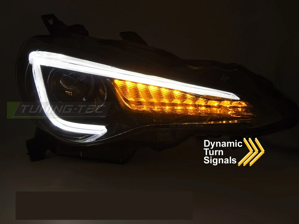 Frontlykter Toyota GT86 (2012–2021) Svart Tube LED DRL - LPTO42