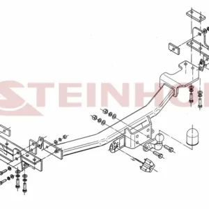 Tilhengerfeste Toyota Land Cruiser J100 (1998-2007) – fastmontert | Steinhof