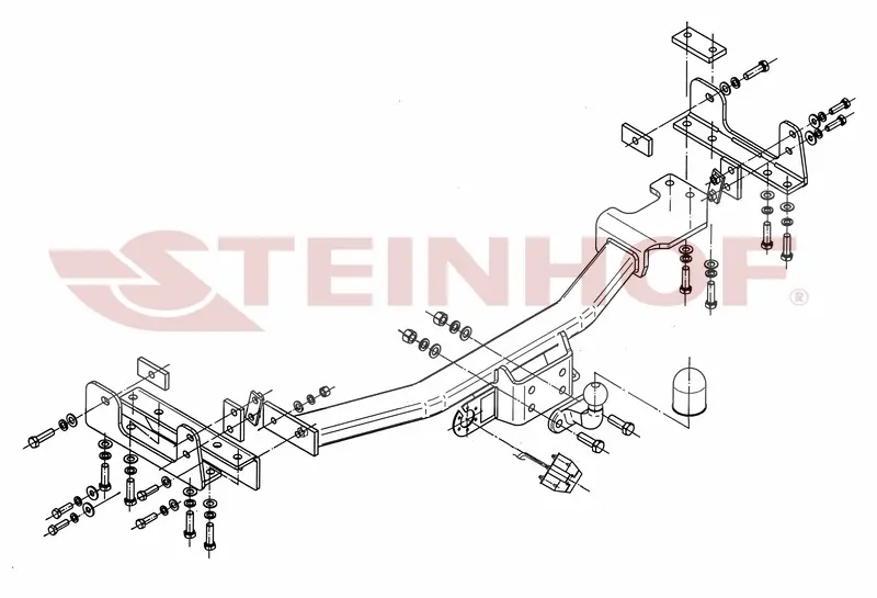 Tilhengerfeste Toyota Land Cruiser J100 (1998-2007) – fastmontert | Steinhof