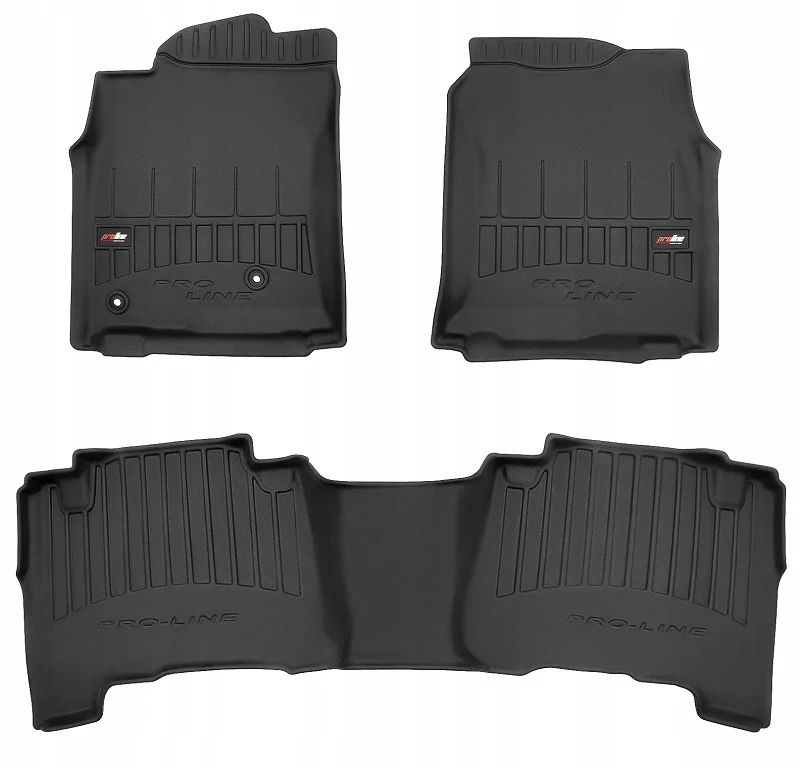 Gulvmatter Toyota Land Cruiser J120 (2002-2009) – 3D Premium med sidekant | Frogum