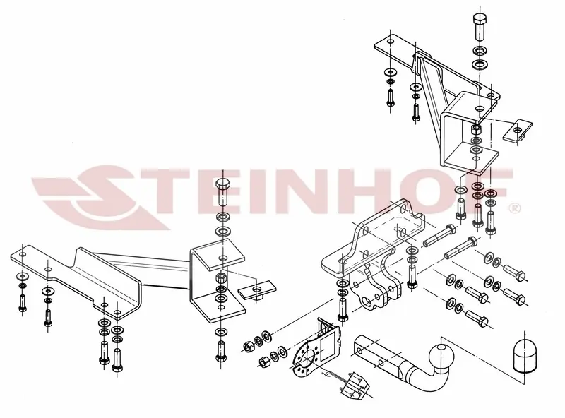 Tilhengerfeste Toyota Land Cruiser J120 (2002-2009) – fastmontert | Steinhof