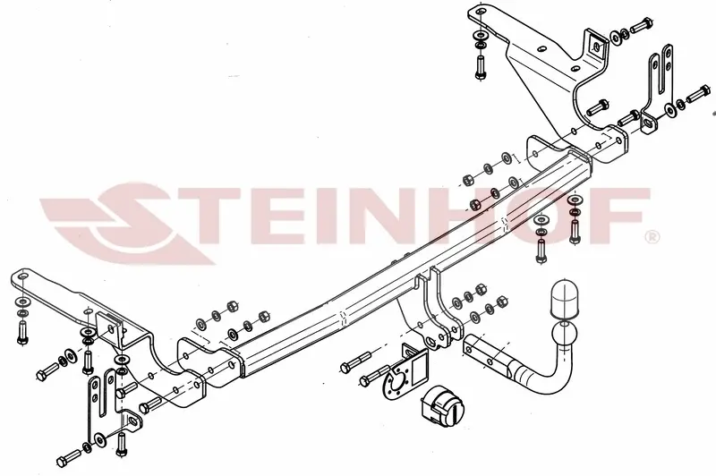 Tilhengerfeste Toyota RAV-4 III spare wheel on door (2006-2013) – fastmontert | Steinhof