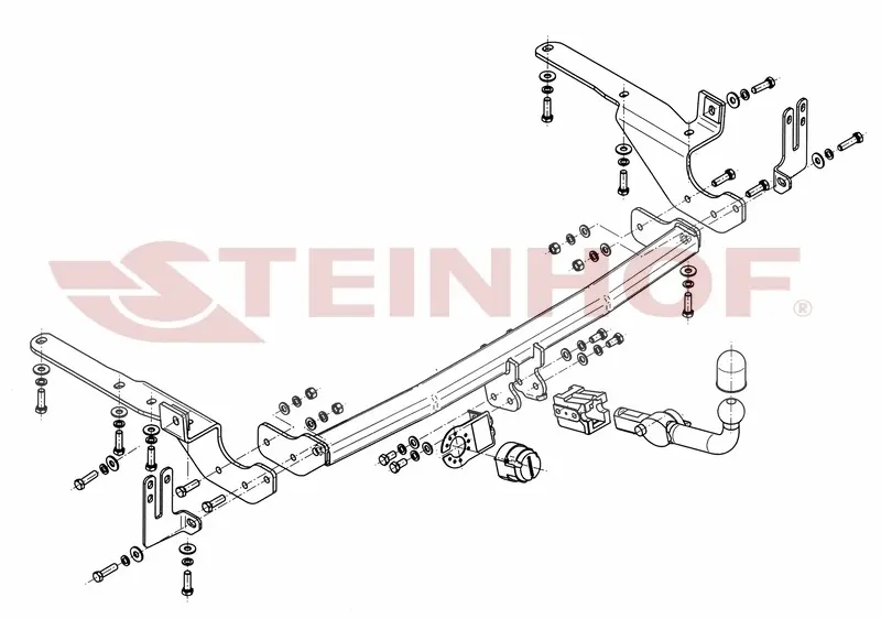 Tilhengerfeste Toyota RAV-4 american version (2006-2012) – avtagbart | Steinhof