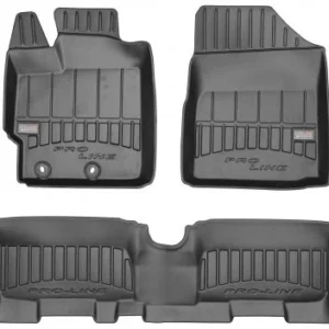 Gulvmatter Toyota Yaris II (2005-2011) – 3D Premium med sidekant | Frogum