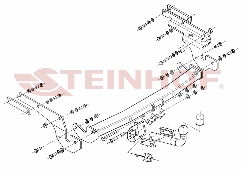 Tilhengerfeste Toyota Yaris 3/5D (2006-2011) – fastmontert | Steinhof