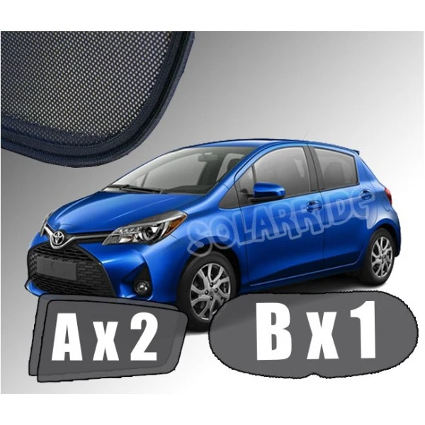 Solskjerm Toyota Yaris III (2011-2019) (3 stk)