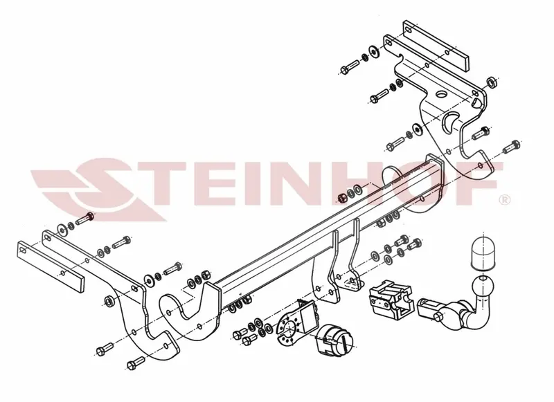 Tilhengerfeste Toyota Yaris 3/5D (P13) (2011-2014) – avtagbart | Steinhof