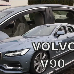 Vindavviser Volvo S90 4-dørs 2016→ sett 4 stk. – PMMA Plexi | Heko