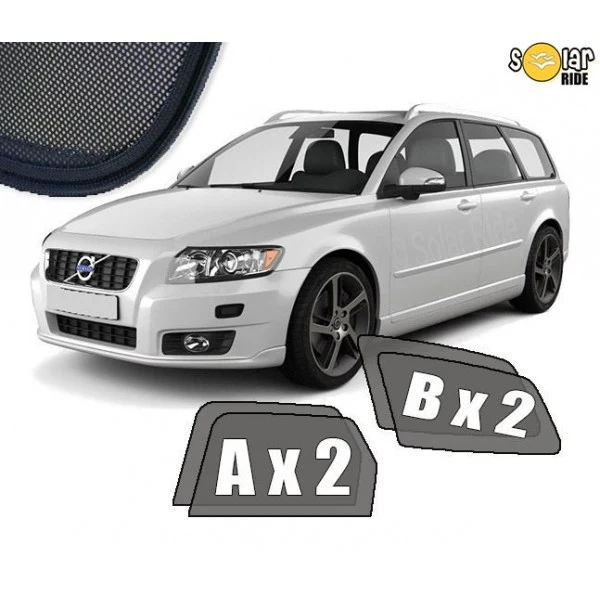 Solskjerm Volvo V50 (2004-2012) (4 stk)