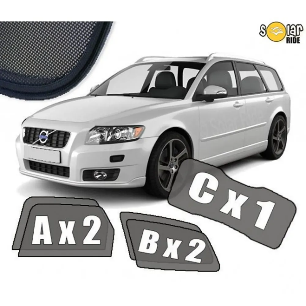 Solskjerm Volvo V50 (STV) (2004-2012) (5 stk)