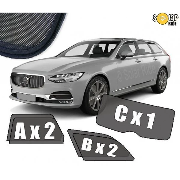 Solskjerm Volvo V90 / V90 Cross County II (2016-) (5 stk)