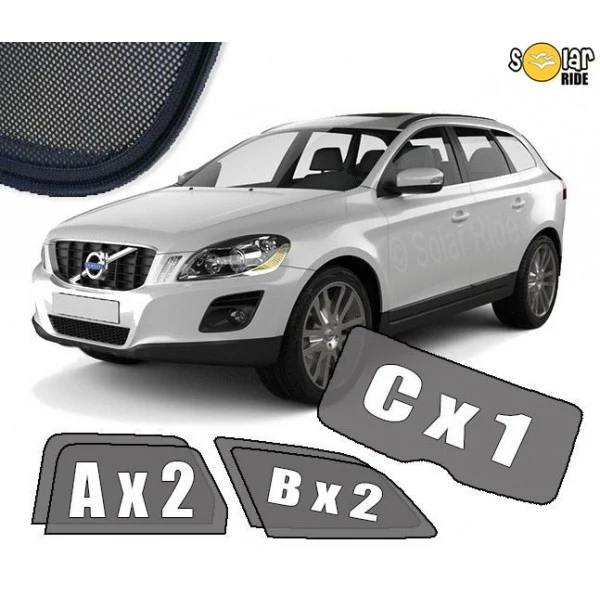 Solskjerm Volvo XC60 I (2008-2017) (5 stk)