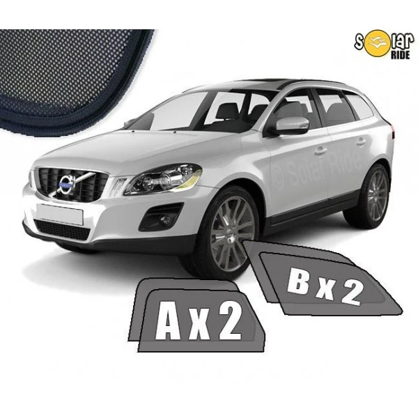 Solskjerm Volvo XC60 I (2008-2017) (4 stk)