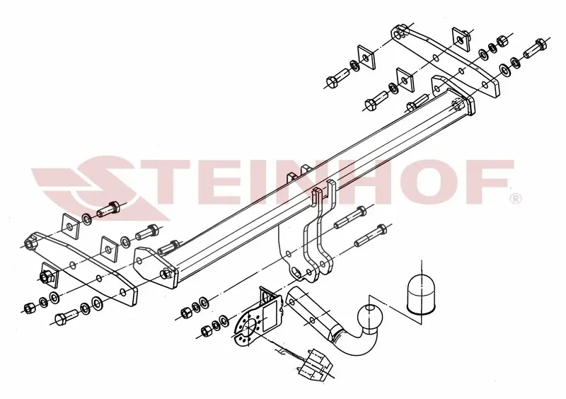 Tilhengerfeste Volvo XC 60 I (eksl. R-Design) (2012-2017) – fastmontert | Steinhof