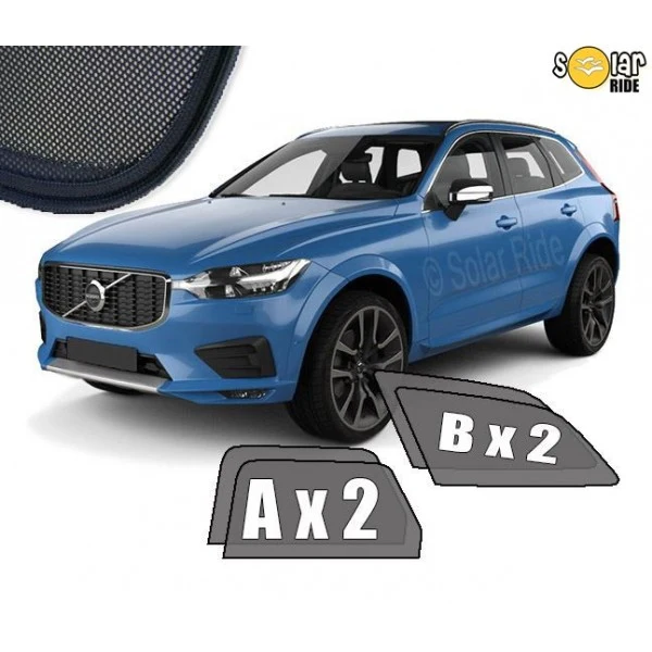 Solskjerm Volvo XC60 II (2017-) (4 stk)