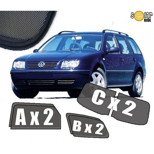 Solskjerm Vw Bora Variant (1998-2005) (6 stk)
