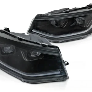 Frontlykter Volkswagen Caddy (2020–) LED Tube Light Svart Sekvensiell - LPVWV4