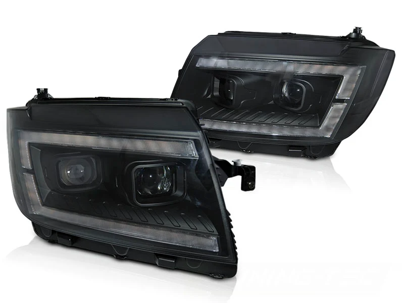Frontlykter Volkswagen Crafter II (2017–) LED Tube Light DRL Sekvensiell Svart - LPVWV9