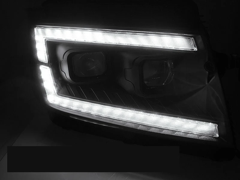 Frontlykter Volkswagen Crafter II (2017–) LED Tube Light DRL Sekvensiell Svart - LPVWV9