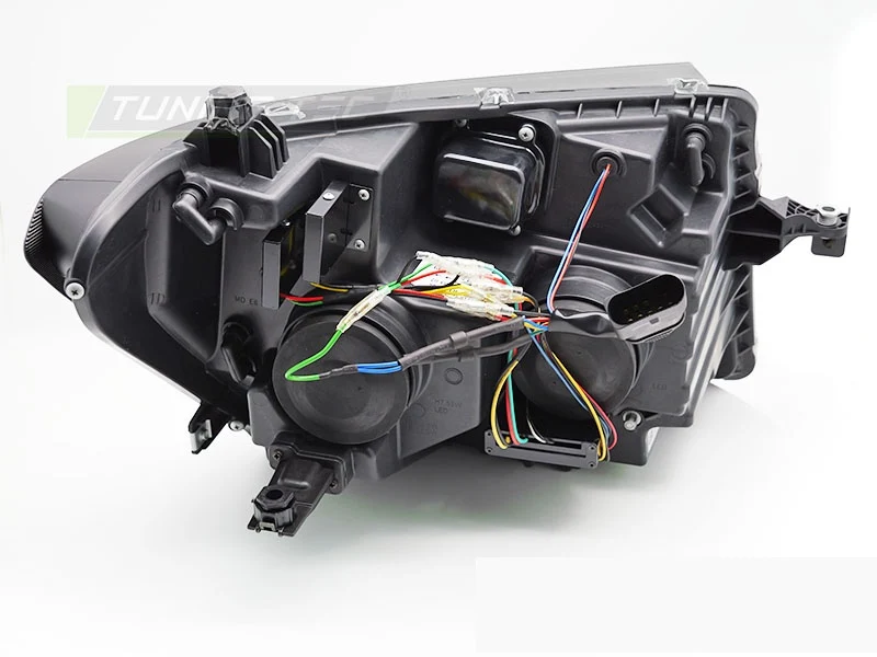 Frontlykter Volkswagen Crafter II (2017–) LED Tube Light DRL Sekvensiell Svart - LPVWV9