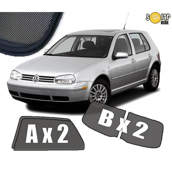 Solskjerm Vw Golf (5-DØRS) IV (1997-2006) (4 stk)