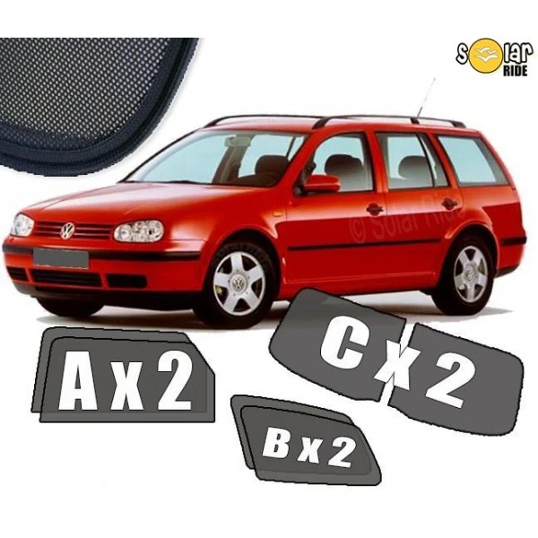 Solskjerm Vw Golf Variant IV (1997-2006) (6 stk)