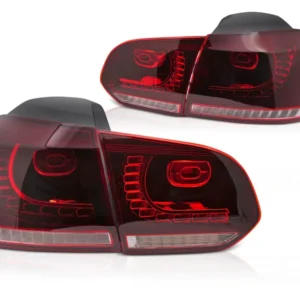 Baklykter Volkswagen Golf 6 (2008–2013) LED Sekvensiell Rød/Hvit - LDVWU7