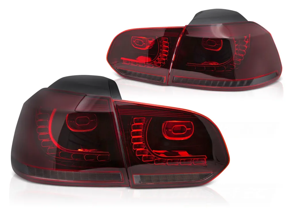 Baklykter Volkswagen Golf 6 (2008–2013) LED Sekvensiell Rød/Smoke - LDVWU5